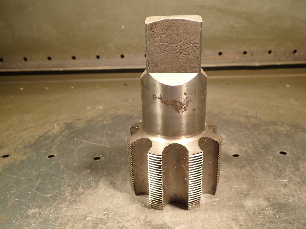 3-1/4" -12N 8-Flute Hand Thread Tap: 8-Flute, 2" Long Flutes, Yugoslavia Made - MACHINING ACCESSORIES & TOOLING