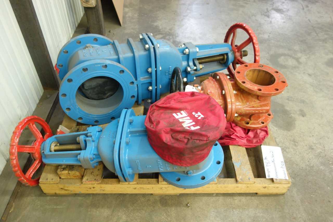 PALLET OF ASSORTED FIRE MAIN VALVES - SAFETY EQUIPMENT