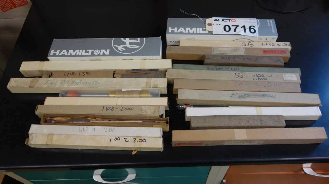 LOT OF 22 ASSORTED HYGROMETER, THERMOMETER, SENSOR - LAB & SCIENTIFIC