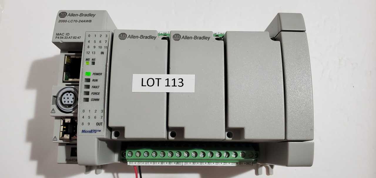 Allen Bradley Micro 870 2080-LC70-24AWB PLC - AUTOMATION & CONTROLS