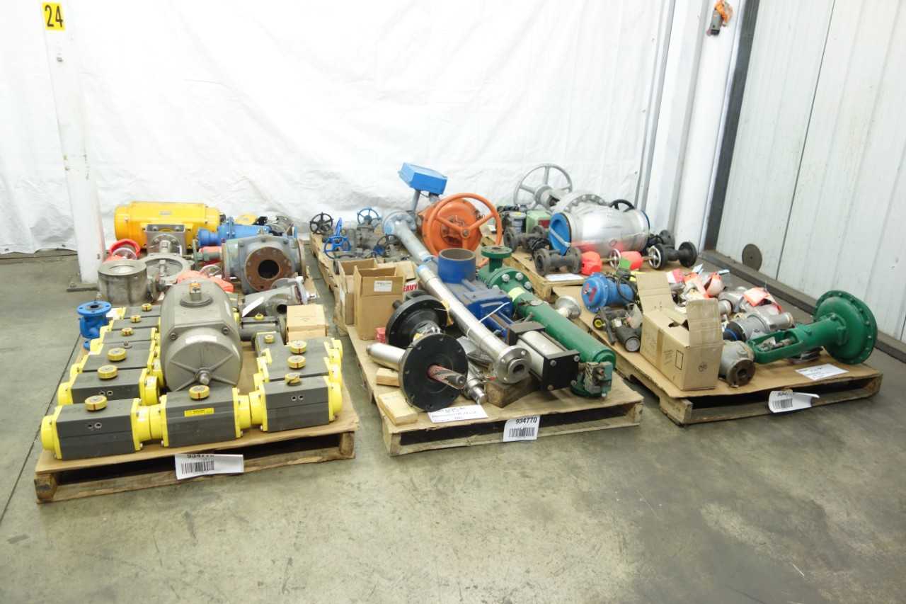 6 PALLETS OF ASSORTED VALVES AND VALVE PARTS - VALVES