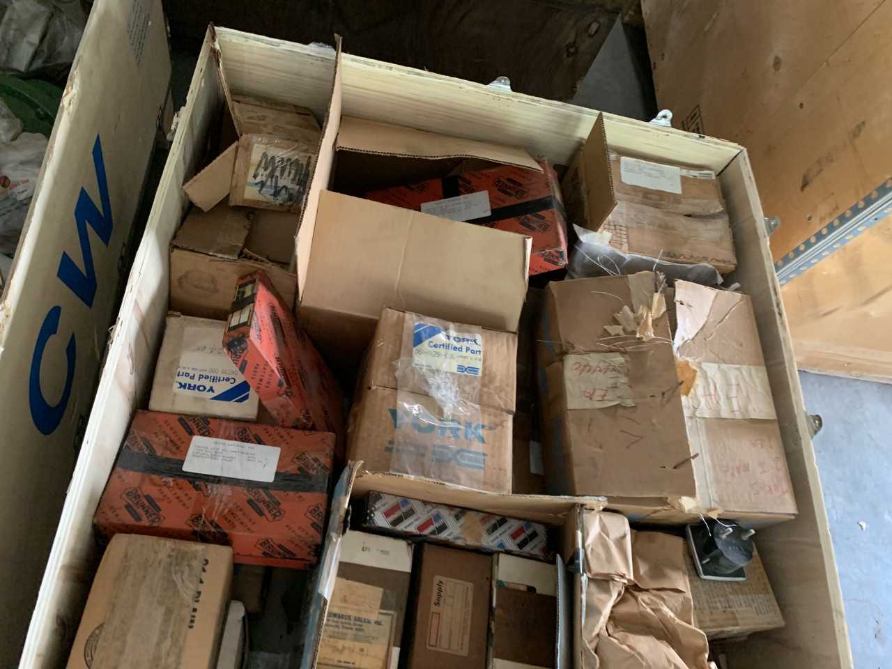 CRATE OF NEW ELECTRICAL AUTOMATION EQUIPMENT PARTS - ELECTRICAL COMPONENTS