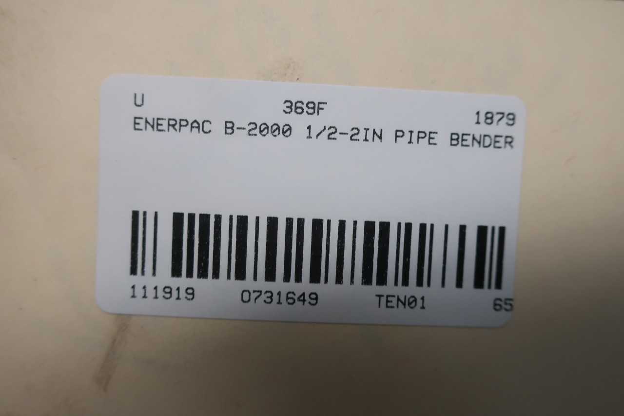 ENERPAC B-2000 1/2-2IN PIPE BENDER - ELECTRIC POWER TOOLS