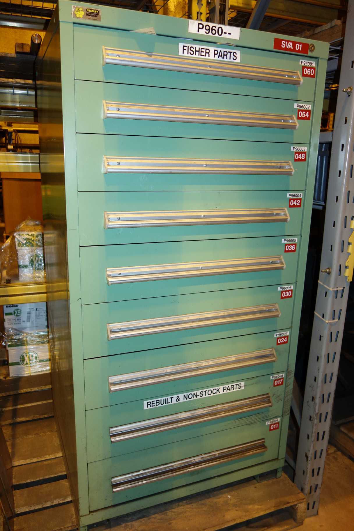STANLEY VIDMAR CABINET WITH CONTENTS, FISHER - TOOL STORAGE