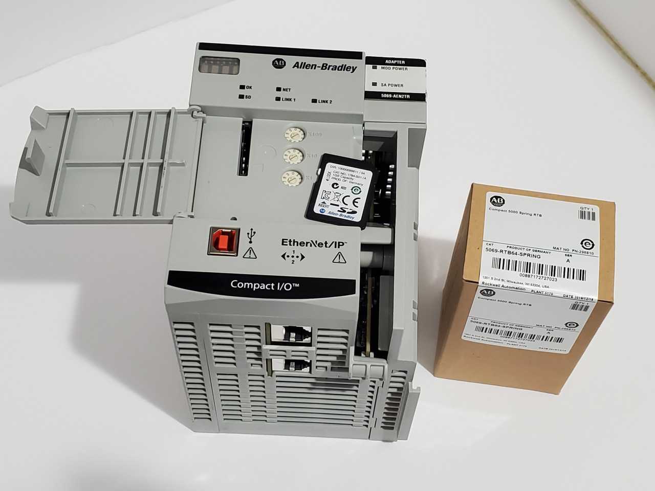 Allen Bradley CompactLogix 5069-AEN2TR Plus Brand new 5069-RTB64 Spring - AUTOMATION & CONTROLS