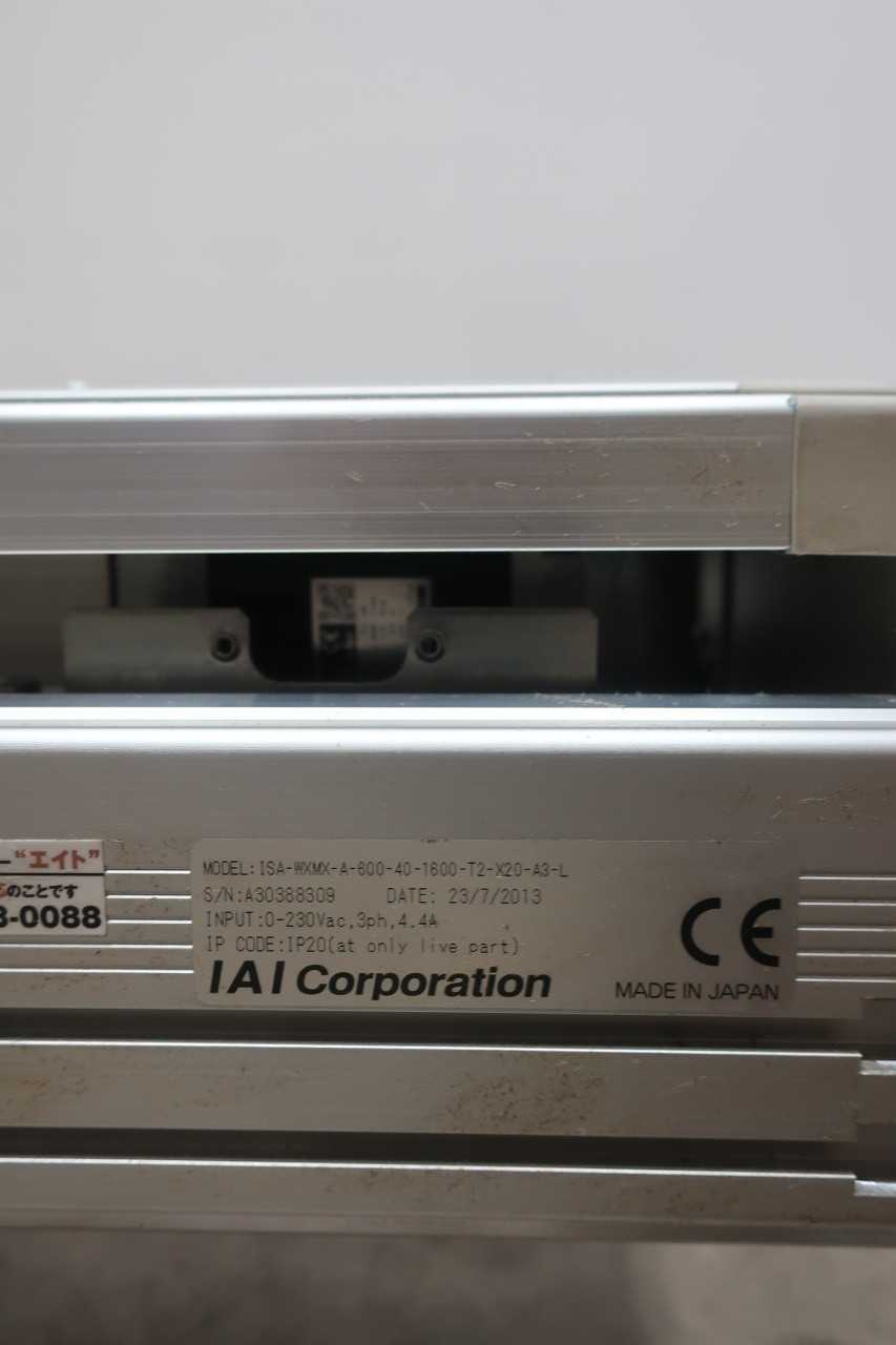 IAI ISA-WXMX-A-600-40-1600-T2-X20-A3-L X-AXIS ACTUATOR - VALVES