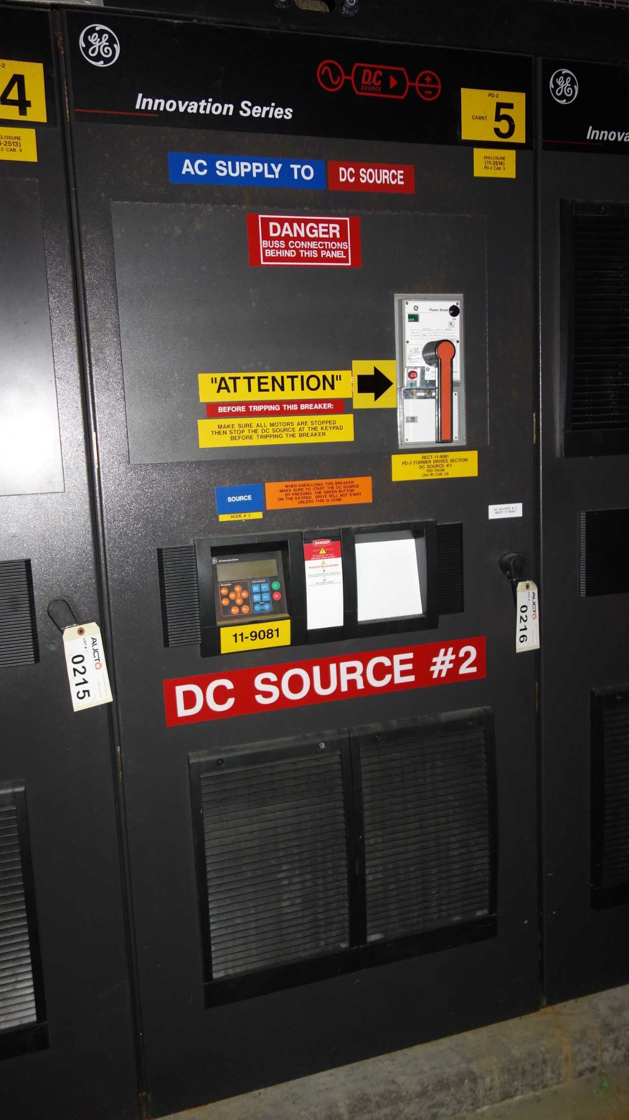GE INNOVATION 460V DC to AC DRIVE CABINET 621Volts 1715Amps 1065kw 11-9081 - MOTOR DRIVES