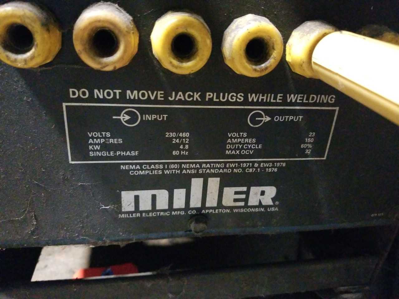 Miller Millermatic 35 Welder 230/460v-ac 4.8Kw 1ph - WELDING EQUIPMENT