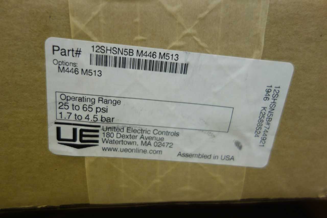 LOT OF 22 UNITED ELECTRIC CONTROLS 12SHSN5B PRESSURE SWITCHES, M446, M513 - ELECTRICAL COMPONENTS