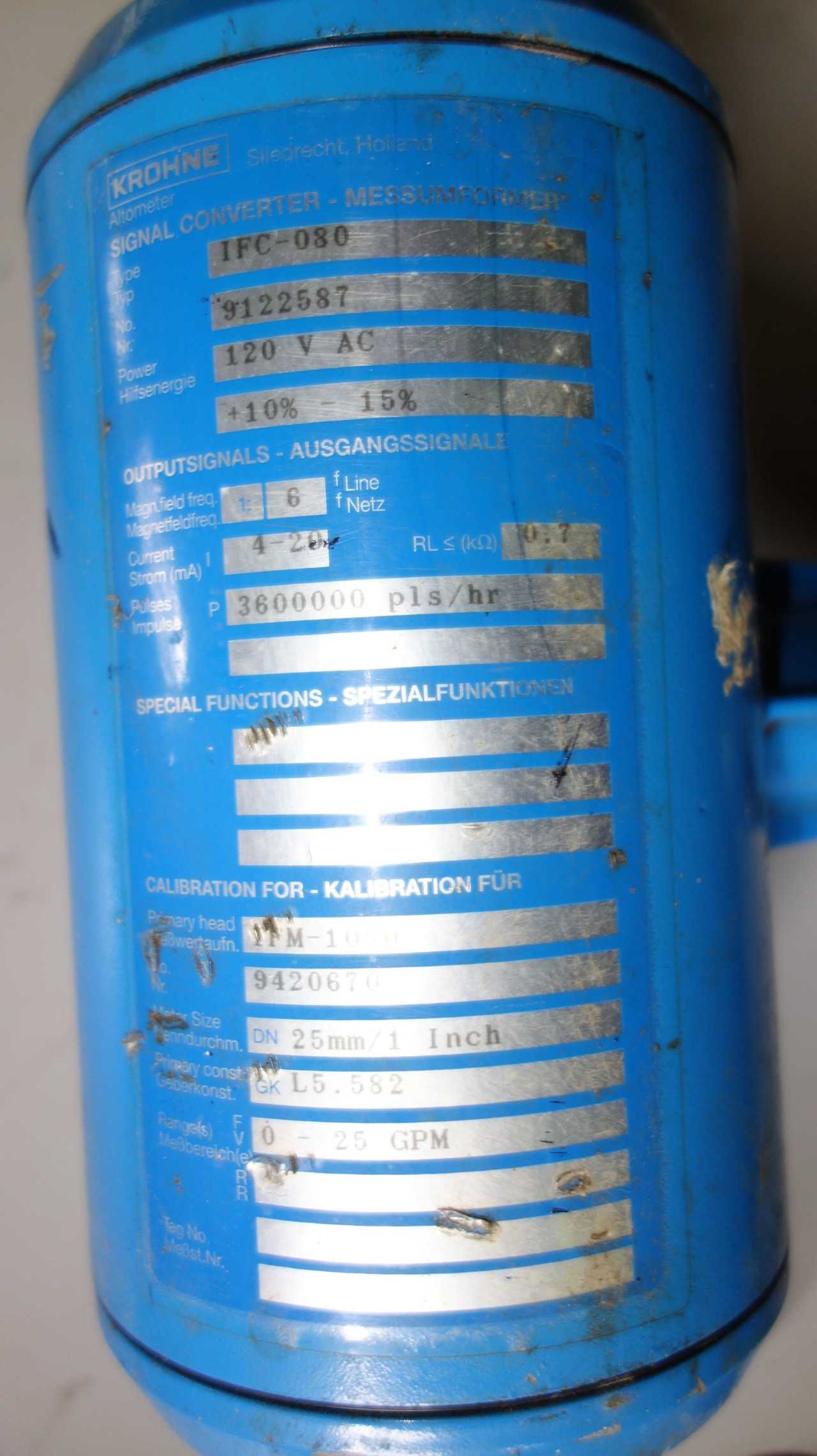 KROHNE IFC-080 SIGNAL CONVERTER TRANSMITTER - INSTRUMENTATION
