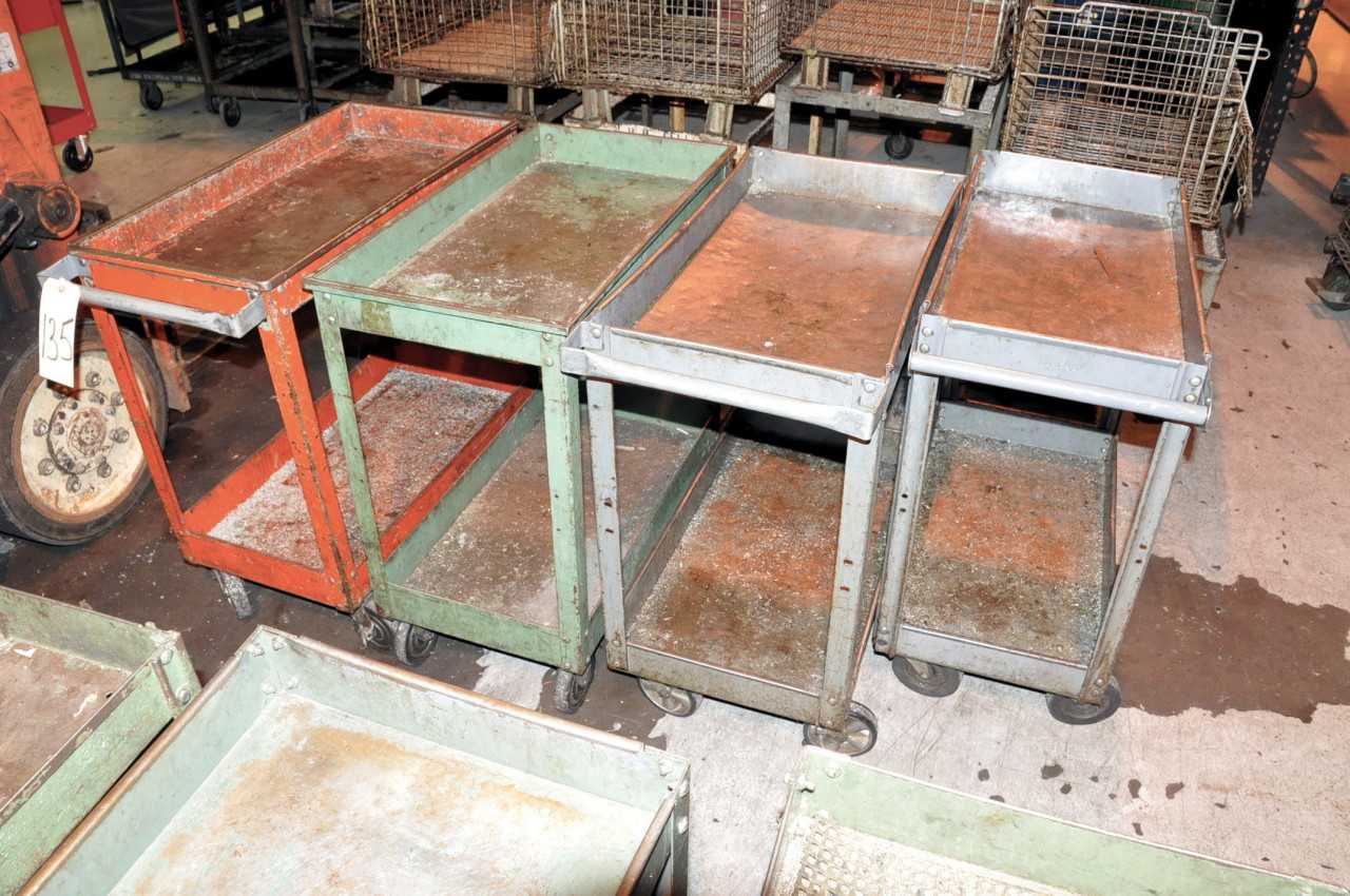 Lot-(4) 4-Wheel Portable Shop Carts - ROLLING CARTS