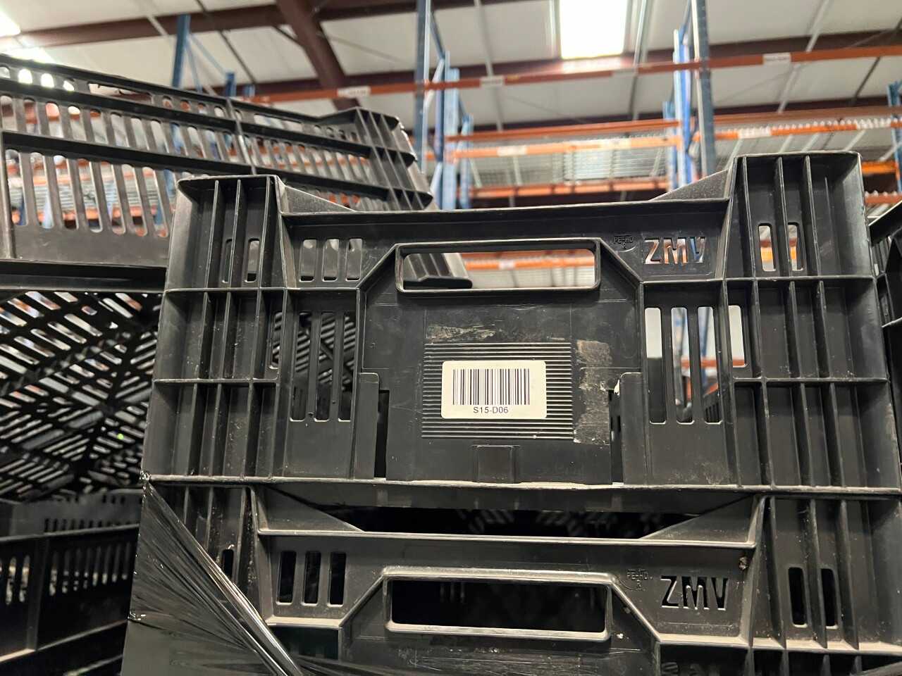 2700 BLACK PLASTIC TOTE BINS - 15-3/4IN X 23-1/2IN (NEW MEXICO) - MATERIAL HANDLING