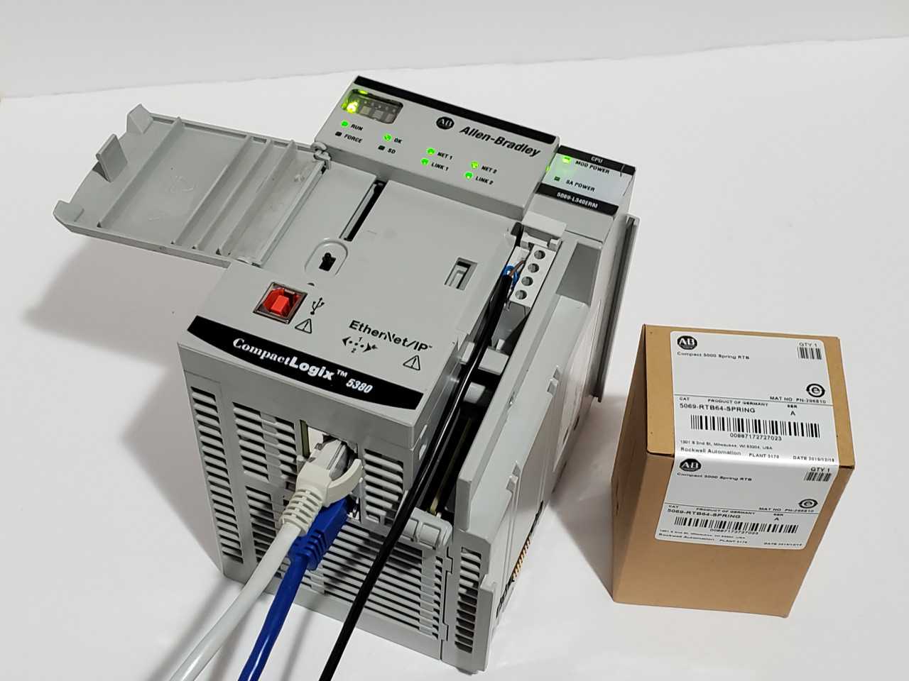 Allen Bradley CompactLogix 5069-L340ERM Plus Brand new 5069-RTB64 Spring - AUTOMATION & CONTROLS