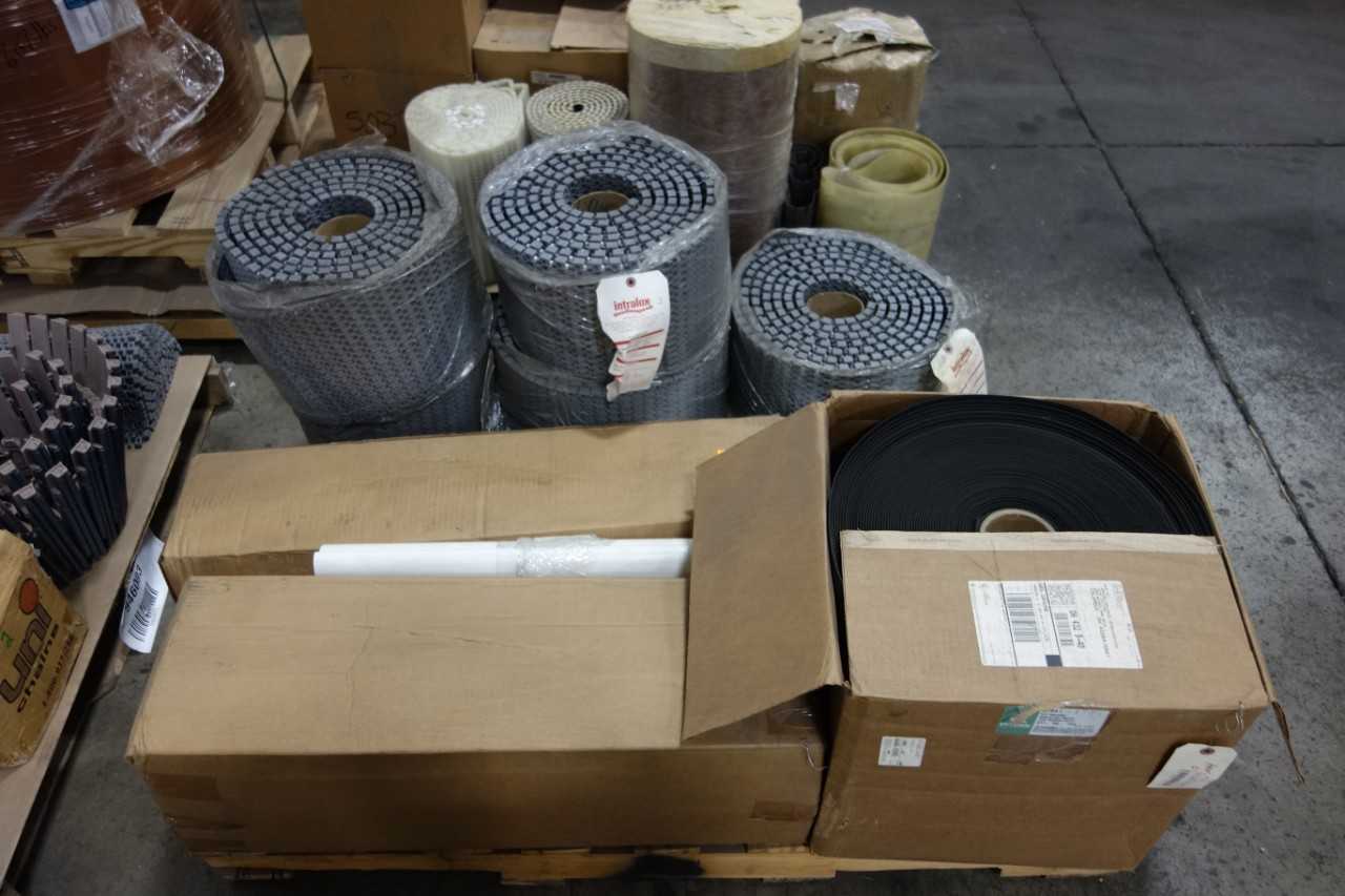 4 PALLETS OF ASSORTED CONVEYOR BELTS - CONVEYORS