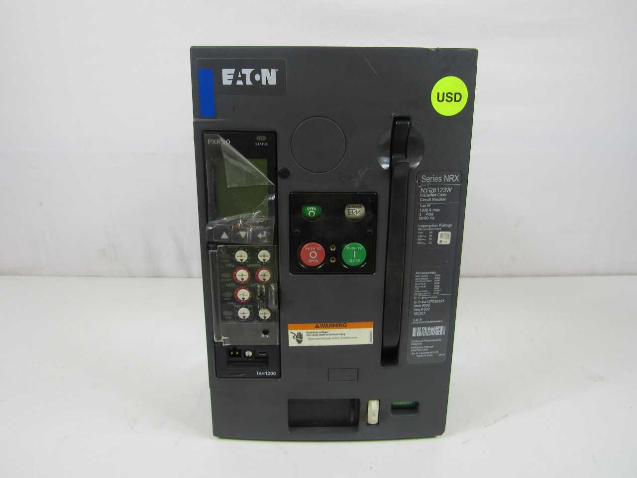 Quantity of 1x NYR6123W2CBNMNN4NN1X 3P 1200A 600V Molded Case Circuit Breakers - CIRCUIT BREAKERS