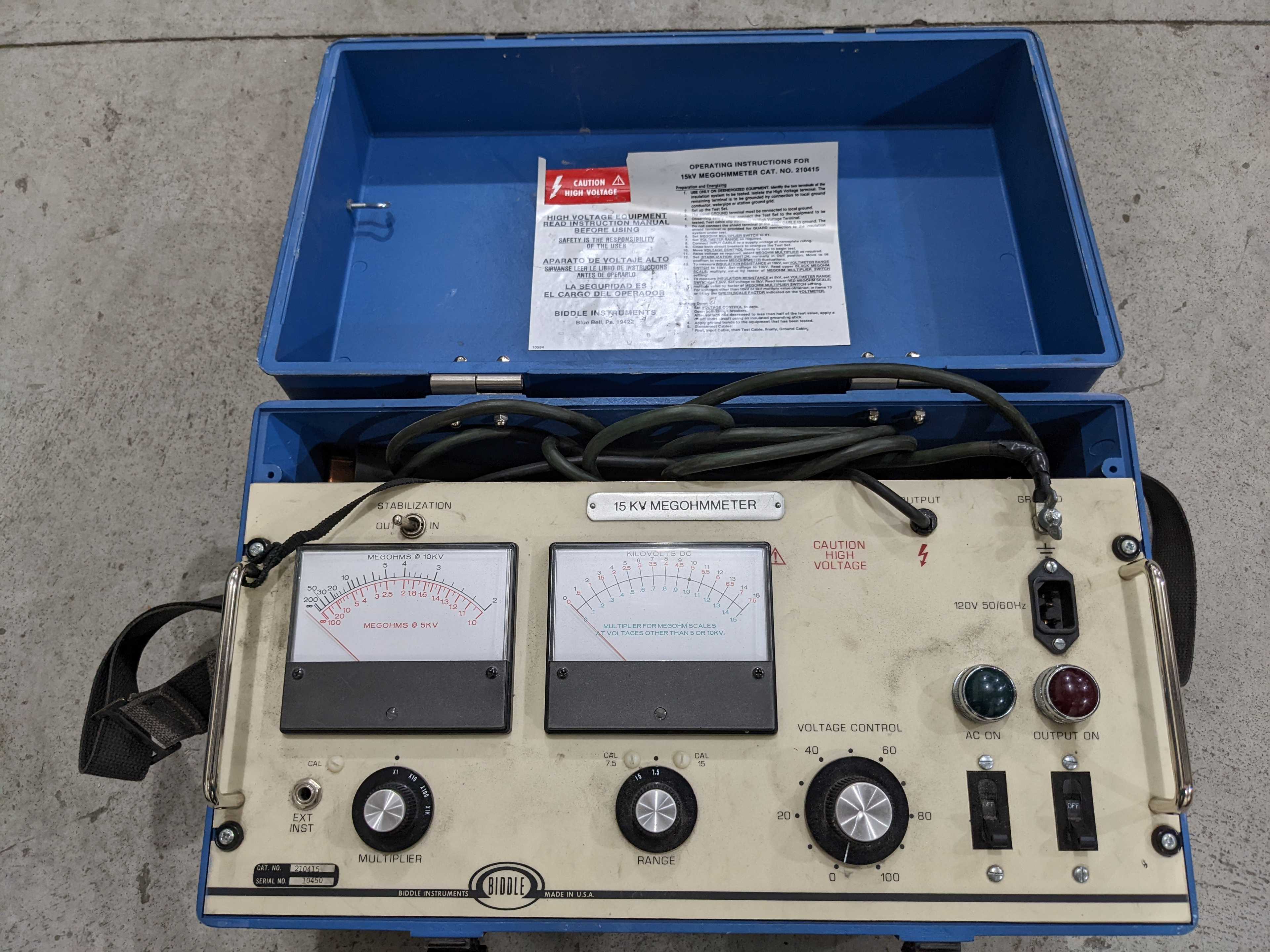 MEGOHMMETER - ELECTRIC POWER TOOLS
