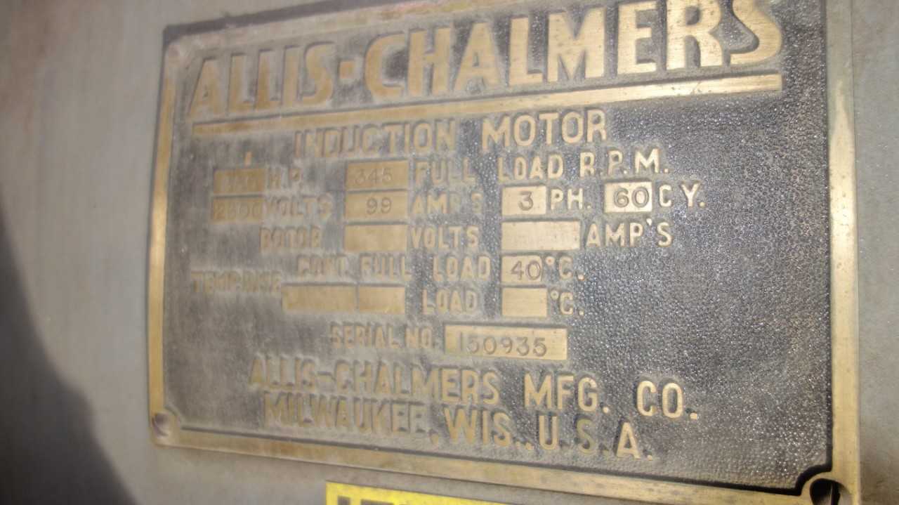 ALLIS CHALMERS 350HP 2300V-AC INDUCTION MOTOR - ELECTRIC MOTORS