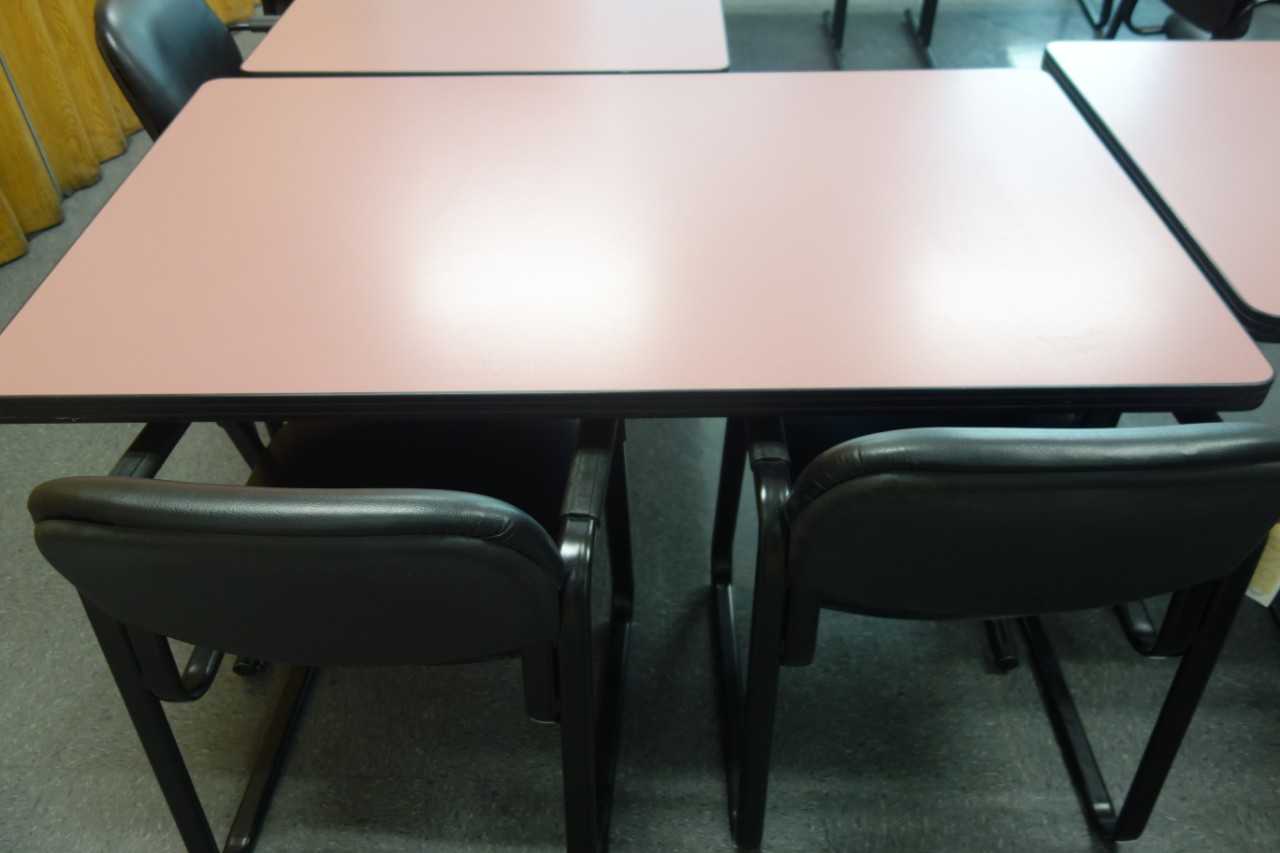 6x office tables, 5' x 3', with 12x Safco chairs (DELAYED REMOVAL) - PLANT & FACILITY