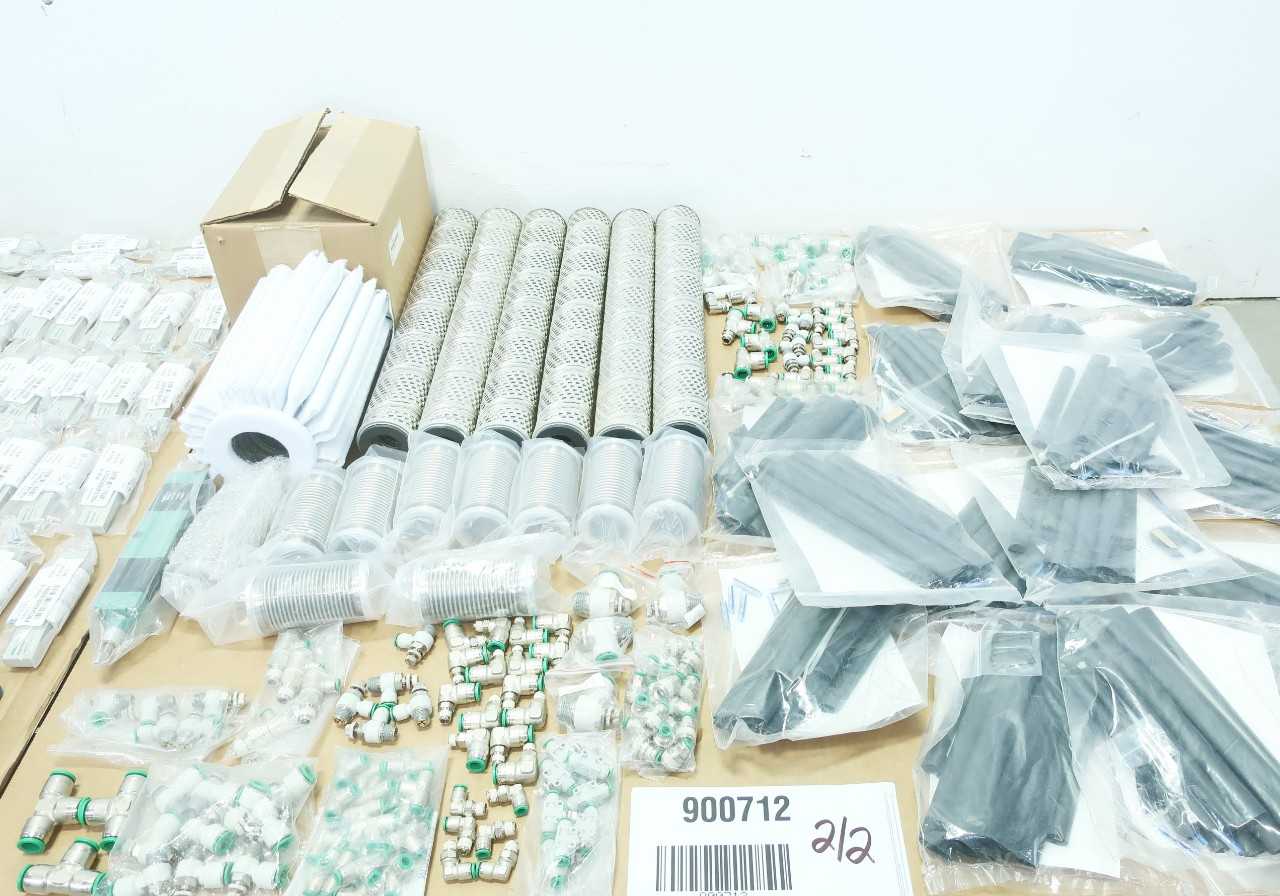2 PALLETS OF ASSORTED PIPE FITTINGS, BLEEDER PLUGS, BALL VALVES, SPRINKLER HEADS, PUMP SEALS, PRESSURE GAUGE, PNEUMATIC CYLINDERS, PNEUMATIC SOLENOID VALVES - PROCESS EQUIPMENT