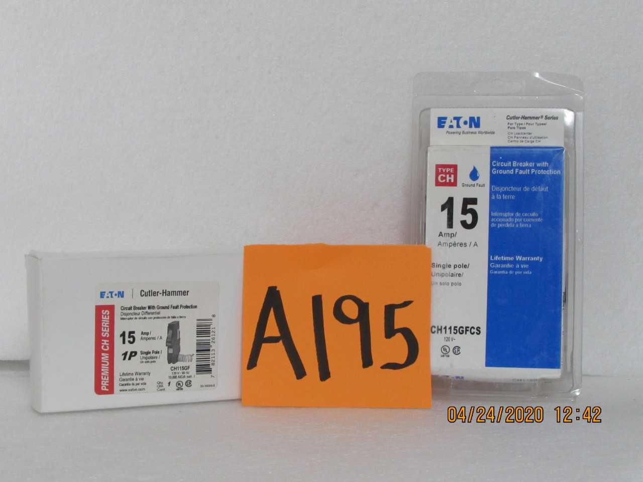 Eaton/Cutler Hammer CH115GF circuit breakers - CIRCUIT BREAKERS