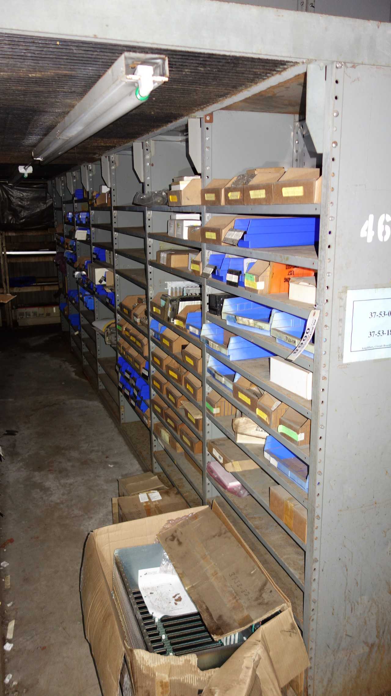 CONTENTS OF 7 SECTIONS OF SHELVING & FLOOR, MRO - SHELVING