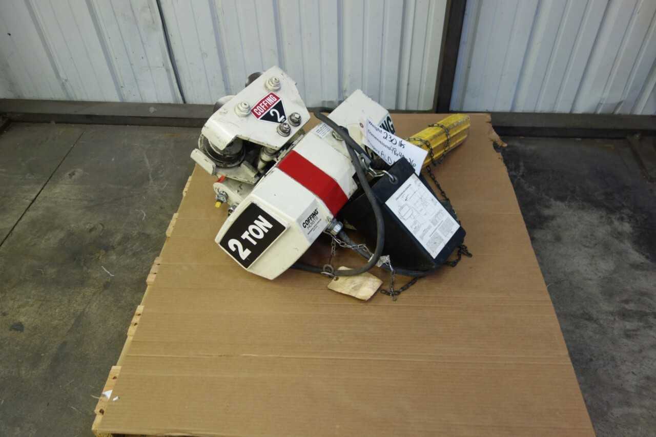 COFFING 2 TON ELECTRIC CHAIN HOIST - LIFTING EQUIPMENT COFFING 2 TON ELECTRIC CHAIN HOIST - LIFTING EQUIPMENT