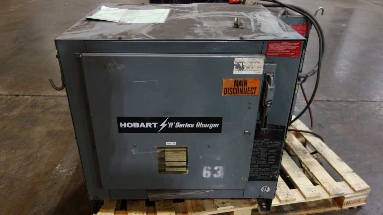 LOT OF 2 ASSORTED HOBART BATTERY CHARGERS, 1X 600B1-12 24V-DC CHARGER, 1X 1050C3-18R 36V-DC CHARGER - ELECTRICAL COMPONENTS
