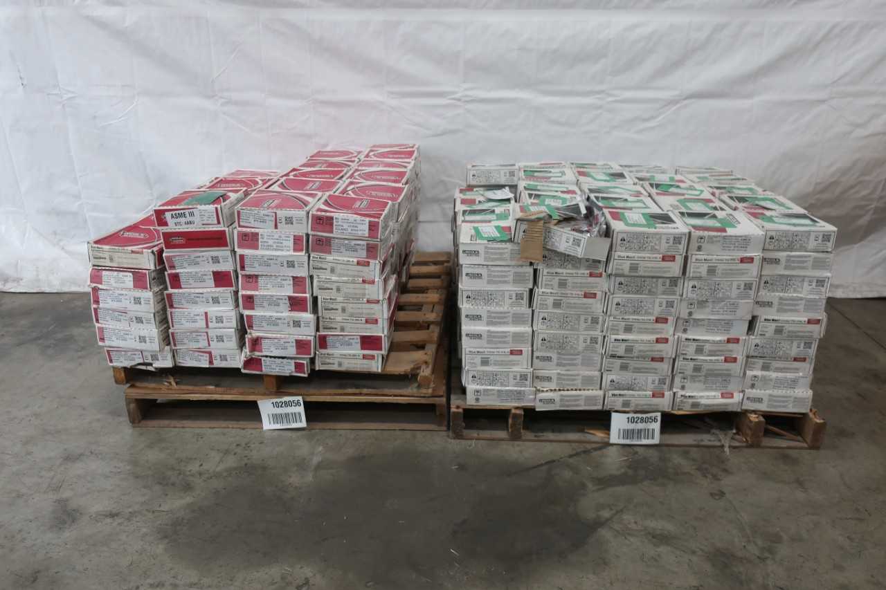 2 PALLETS OF ASSORTED LINCOLN ELECTRIC BLUE MAX ORBITAL TIG WELDING WIRE - WELDING EQUIPMENT