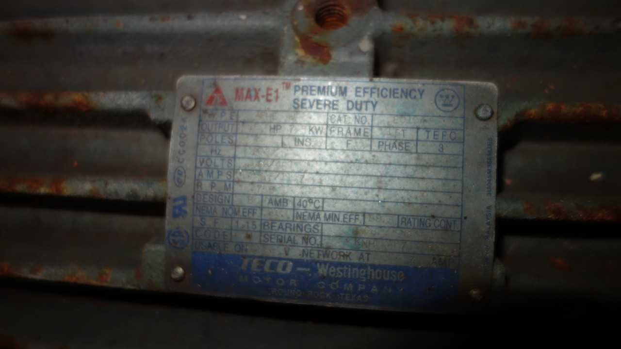 NASH XL35/7 VACUUM PUMP WITH 10HP 230/460V MOTOR - ELECTRIC MOTORS