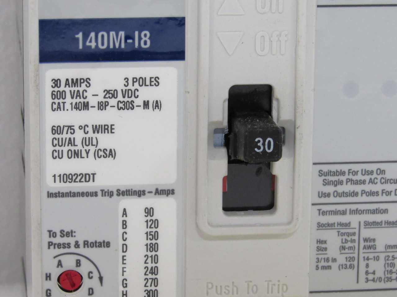 Allen Bradley Breakers - CIRCUIT BREAKERS