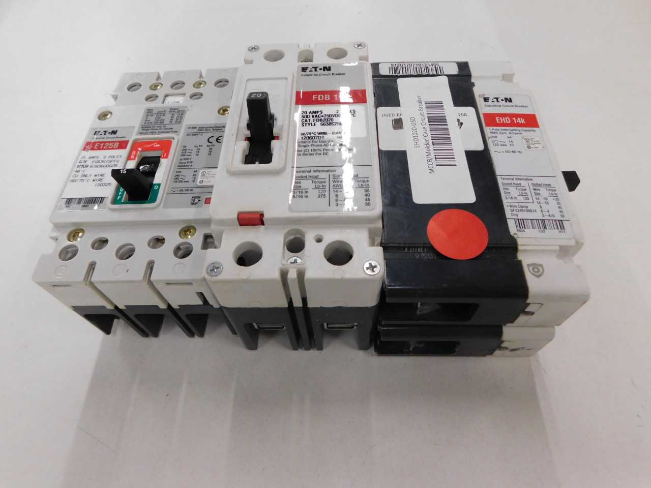Lot of Quantity 4x Molded Case Circuit Breakers - CIRCUIT BREAKERS