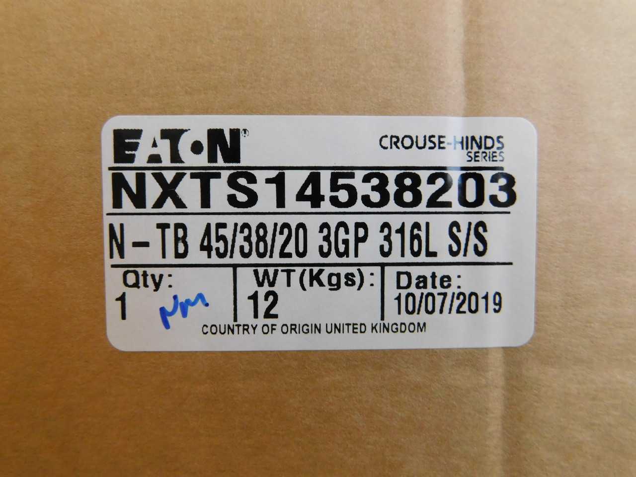 Eaton NXTS14538203 Stainless Steel - ELECTRICAL COMPONENTS