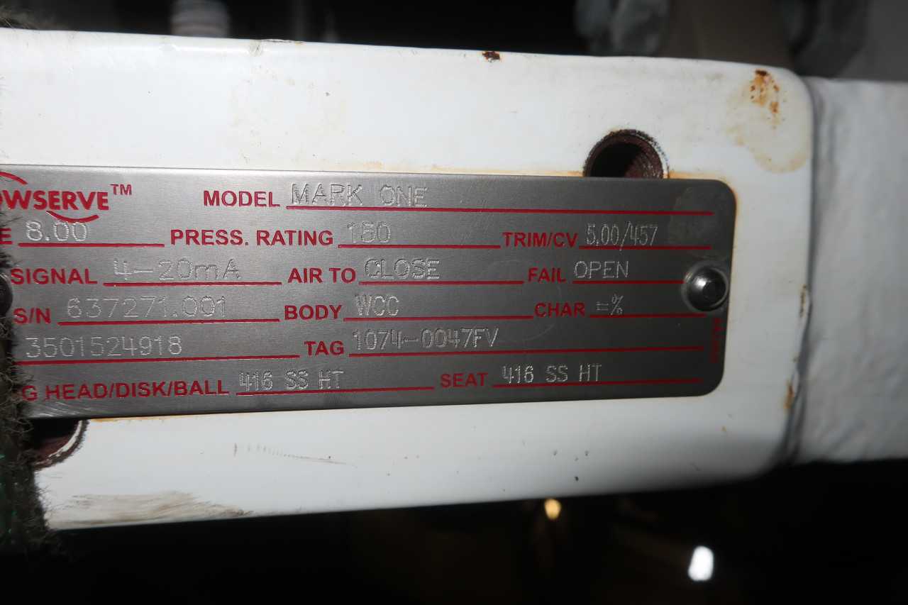 FLOWSERVE MARK ONE CONTROL VALVE - CONTROL VALVE