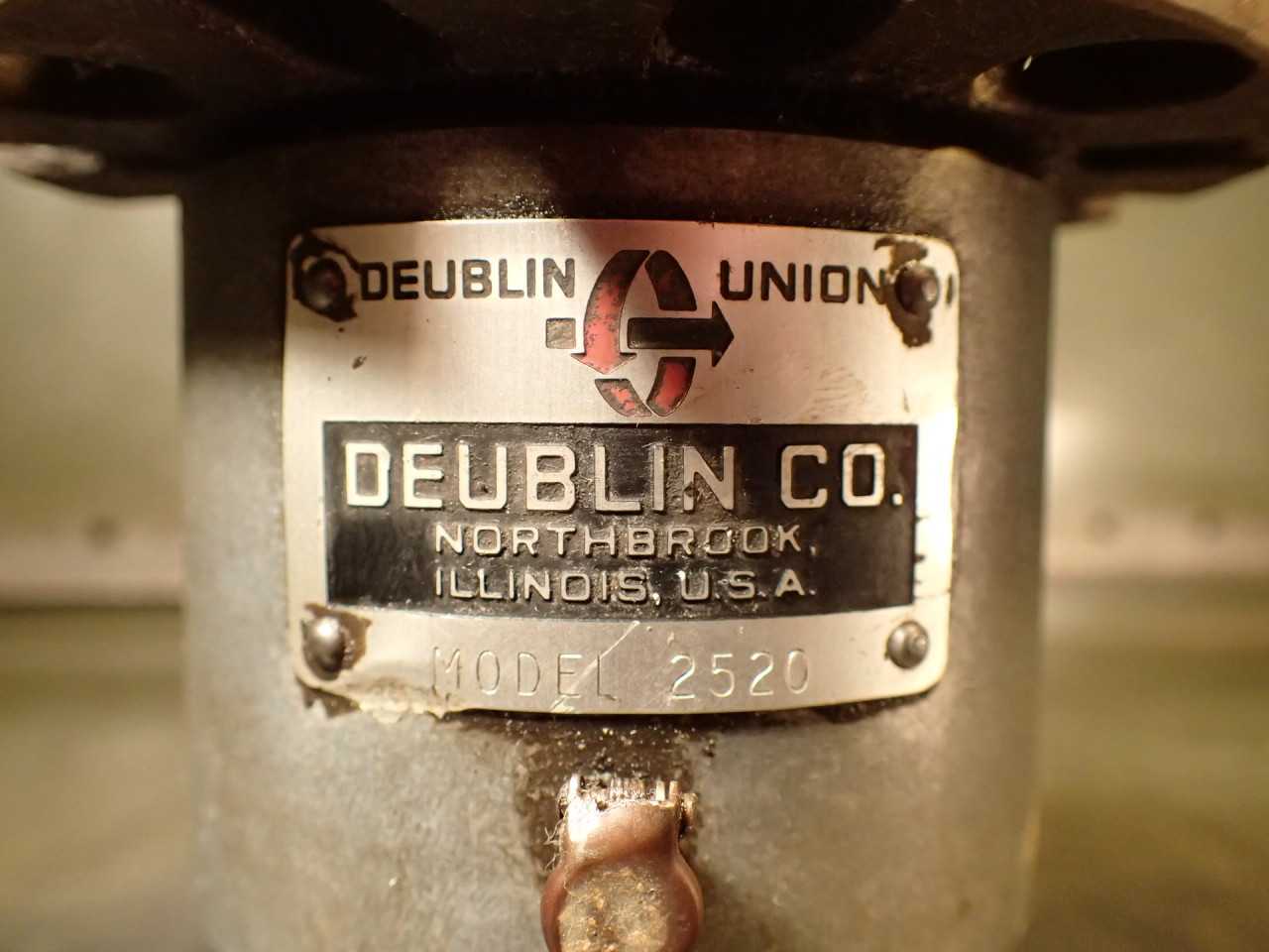 Deublin Model 2500 Rotary Rotating Union 4-Bolt Flange Mount: SOLD AS-IS - MACHINE TOOLING