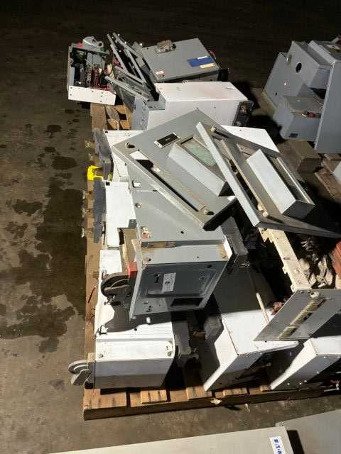 Bulk Lot of Allen Bradley & Cutler Hammer MCC Buckets & Doors, Motor Control Centers - QTY 33 Pieces on 2 Pallets - INDUSTRIAL PARTS