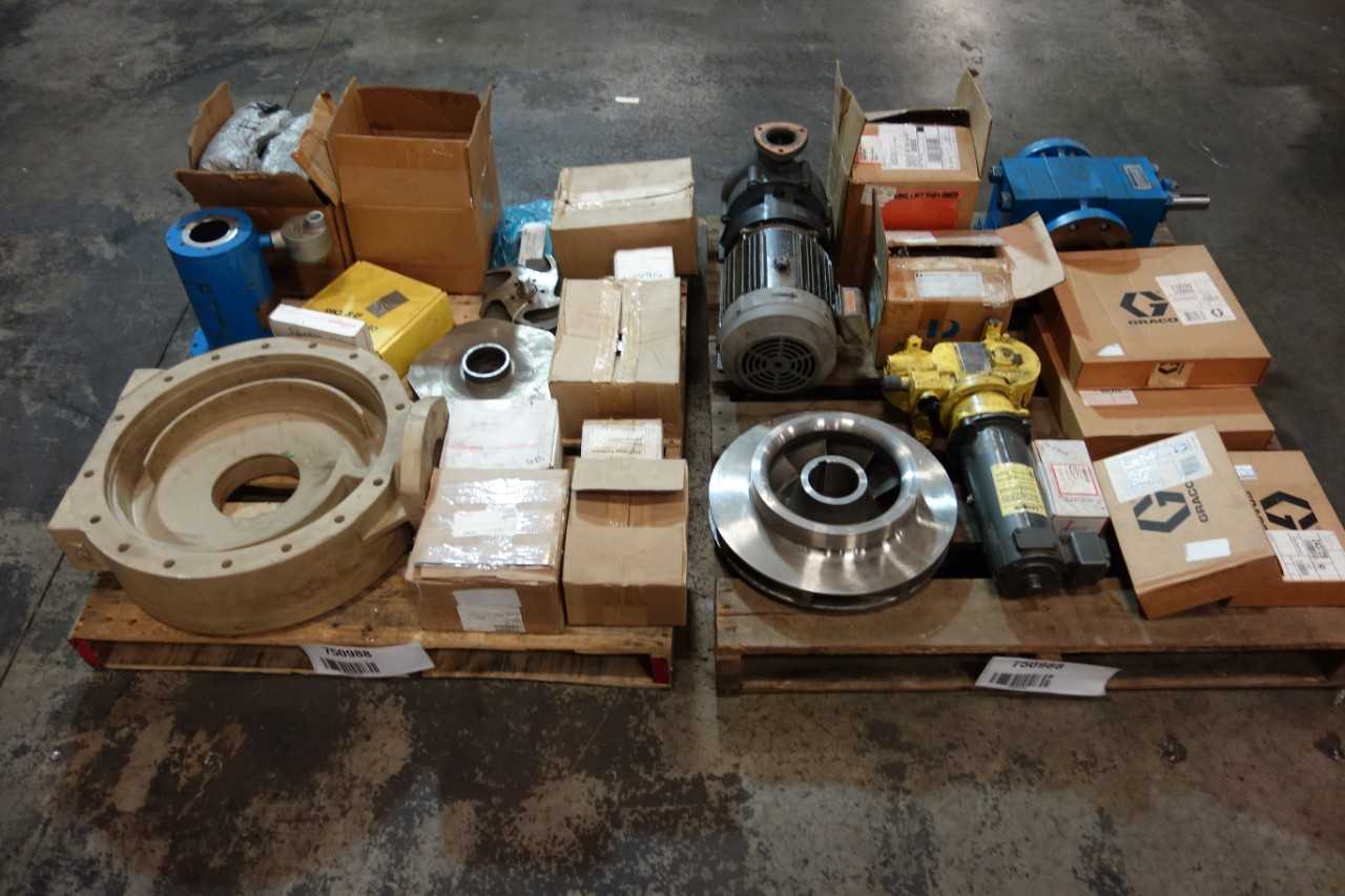 2 PALLETS OF ASSORTED PUMPS, REPLACEMENT PARTS, CENTRIFUGAL PUMP, IMPELLERS - CENTRIFUGAL PUMP
