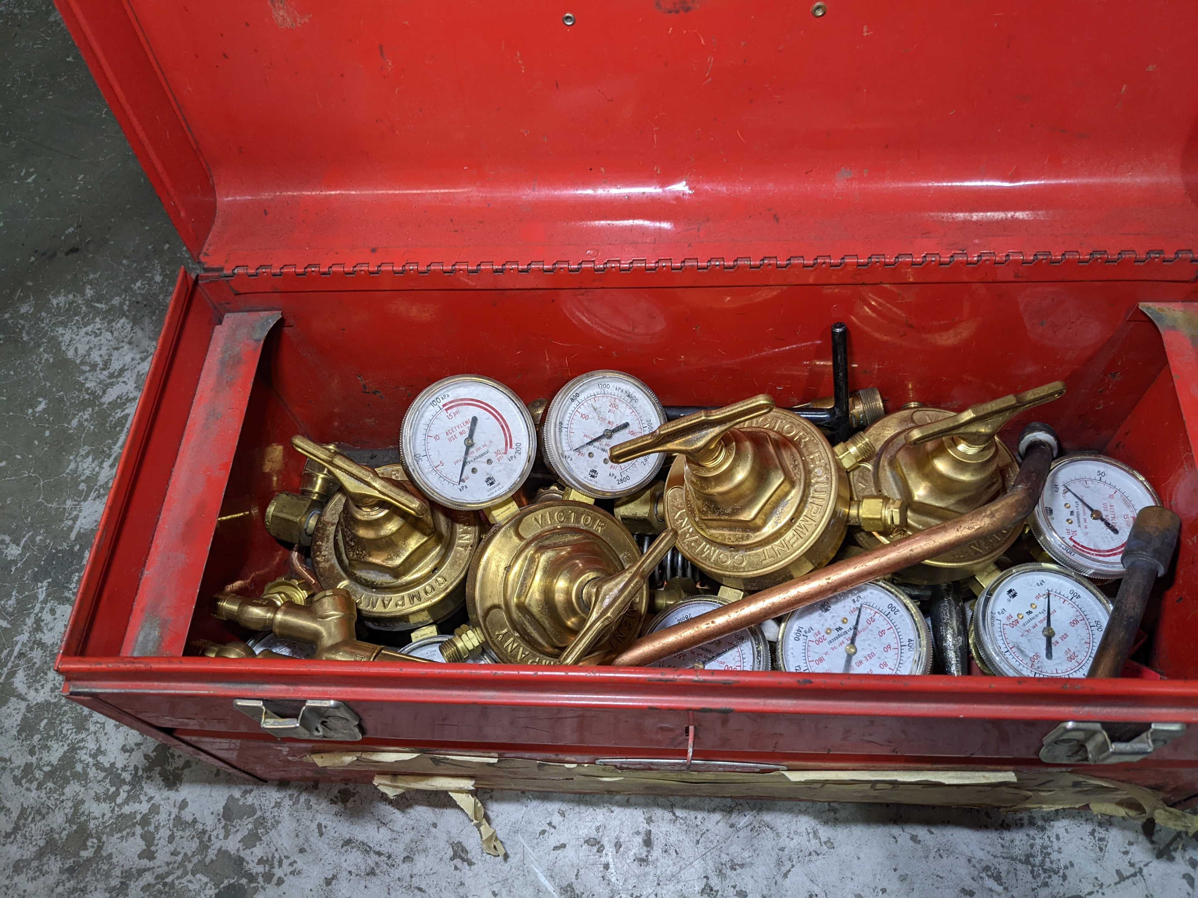 LOT OF ASSORTED WELDING/REGULATORS - WELDING SUPPLIES
