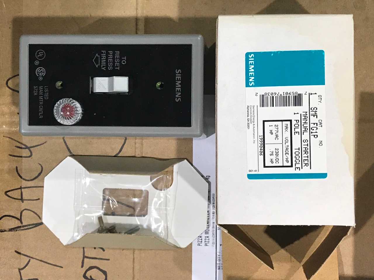Siemens Manual starter 1 pole Toggle (QTY 40) - DISCONNECT SWITCHES