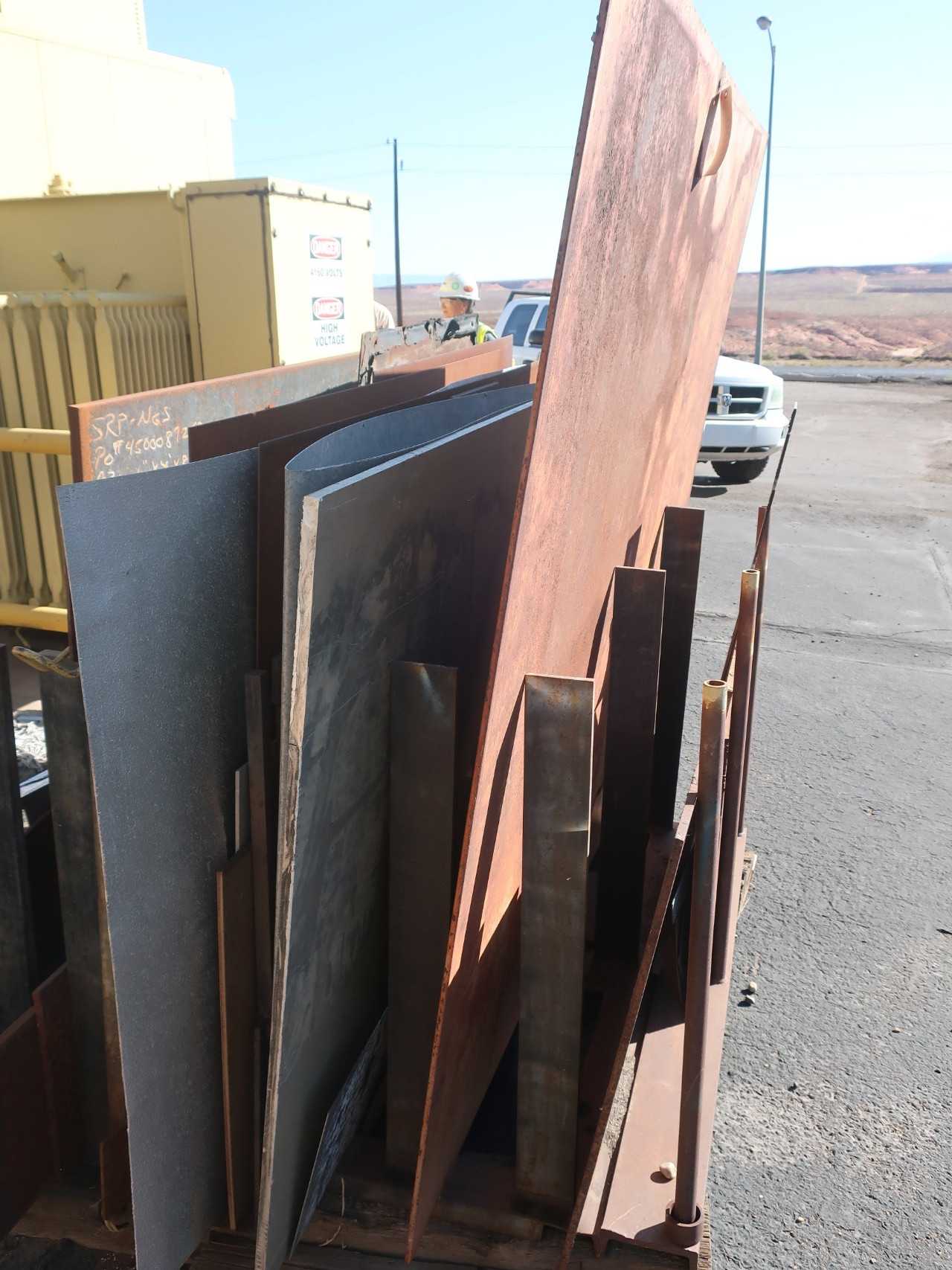 Lot of assorted steel and aluminum plate stock