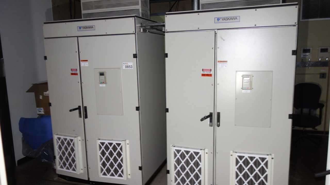 LOT OF 2 YASKAWA GSU4400 400KW 460V-AC MOTOR DRIVE CABINET - ELECTRIC MOTORS