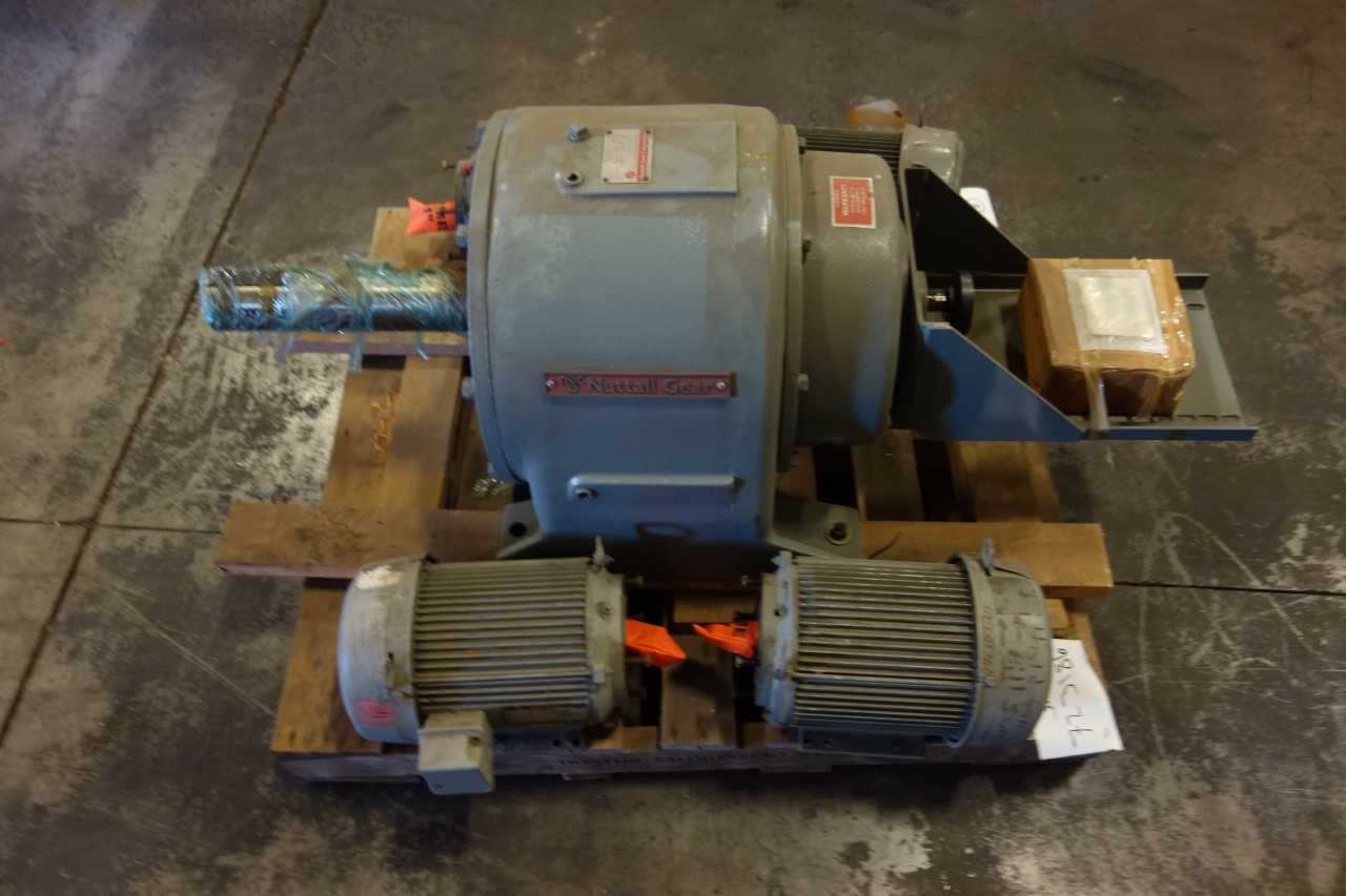 LOT OF 4 UNIMOUNT AC MOTORS 30HP 3PH 180T/NUTALL GEAR SPEED REDUCER U18206 3HP 357.5 5RPM - ELECTRIC MOTORS