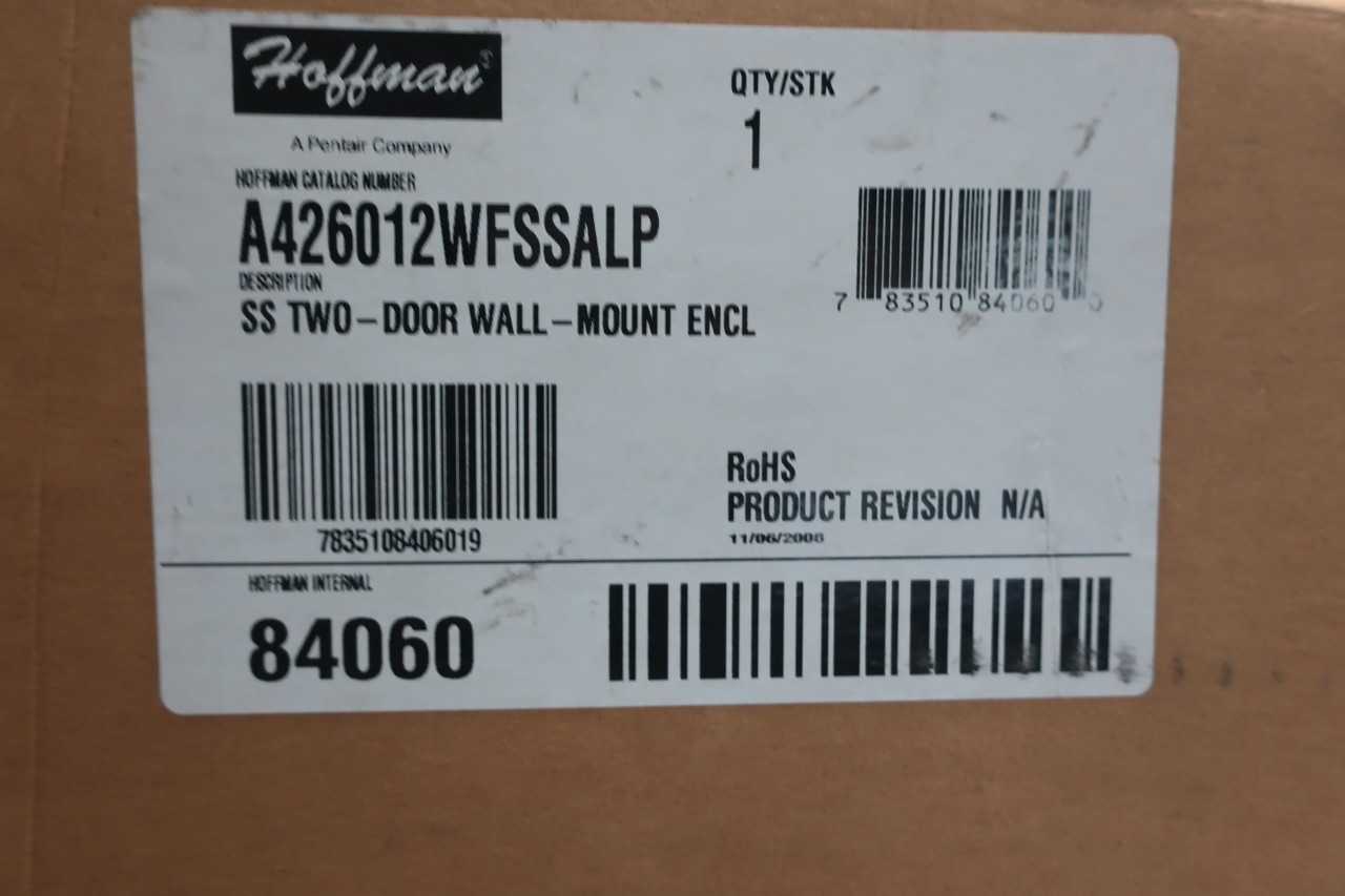 HOFFMAN A426012WFSSALP STAINLESS 60IN ENCLOSURE - INDUSTRIAL PARTS