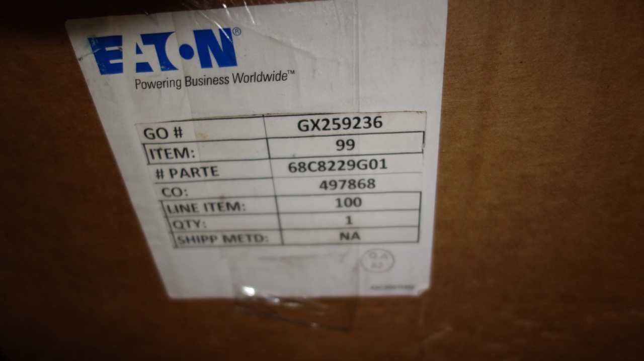 EATON 68C8229G01 400A TRANSFORMER PACK W/ B265-3603-3 - CONTROL TRANSFORMERS