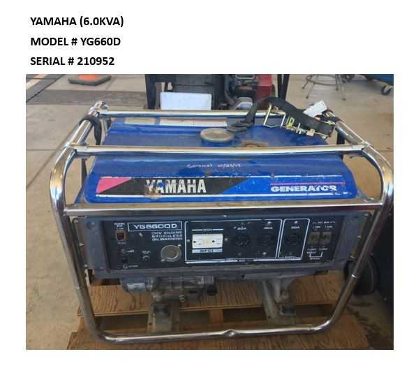 Yamaha YG6600D 6.0 kVA Generator - STANDBY POWER GENERATOR