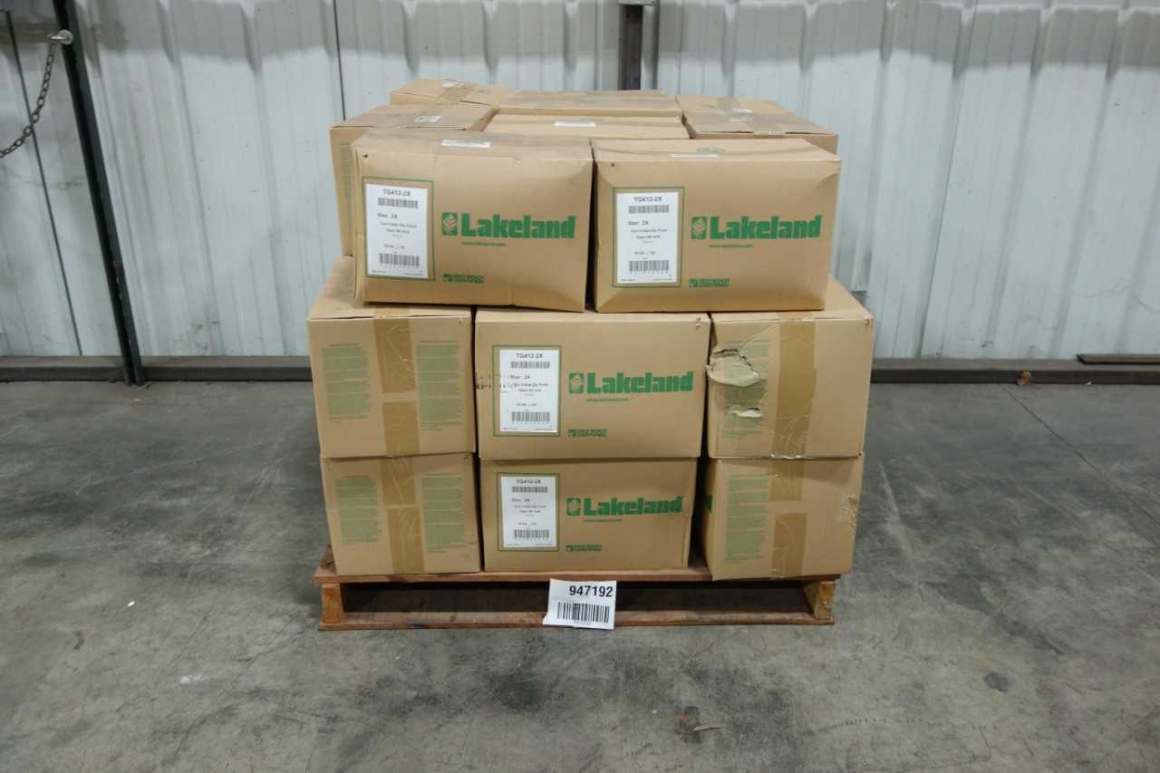 PALLET OF NEW IN BOX LAKELAND INDUSTRIES TG412-2X DISPOSABLE ZIP FRONT COVERALLS - SAFETY EQUIPMENT