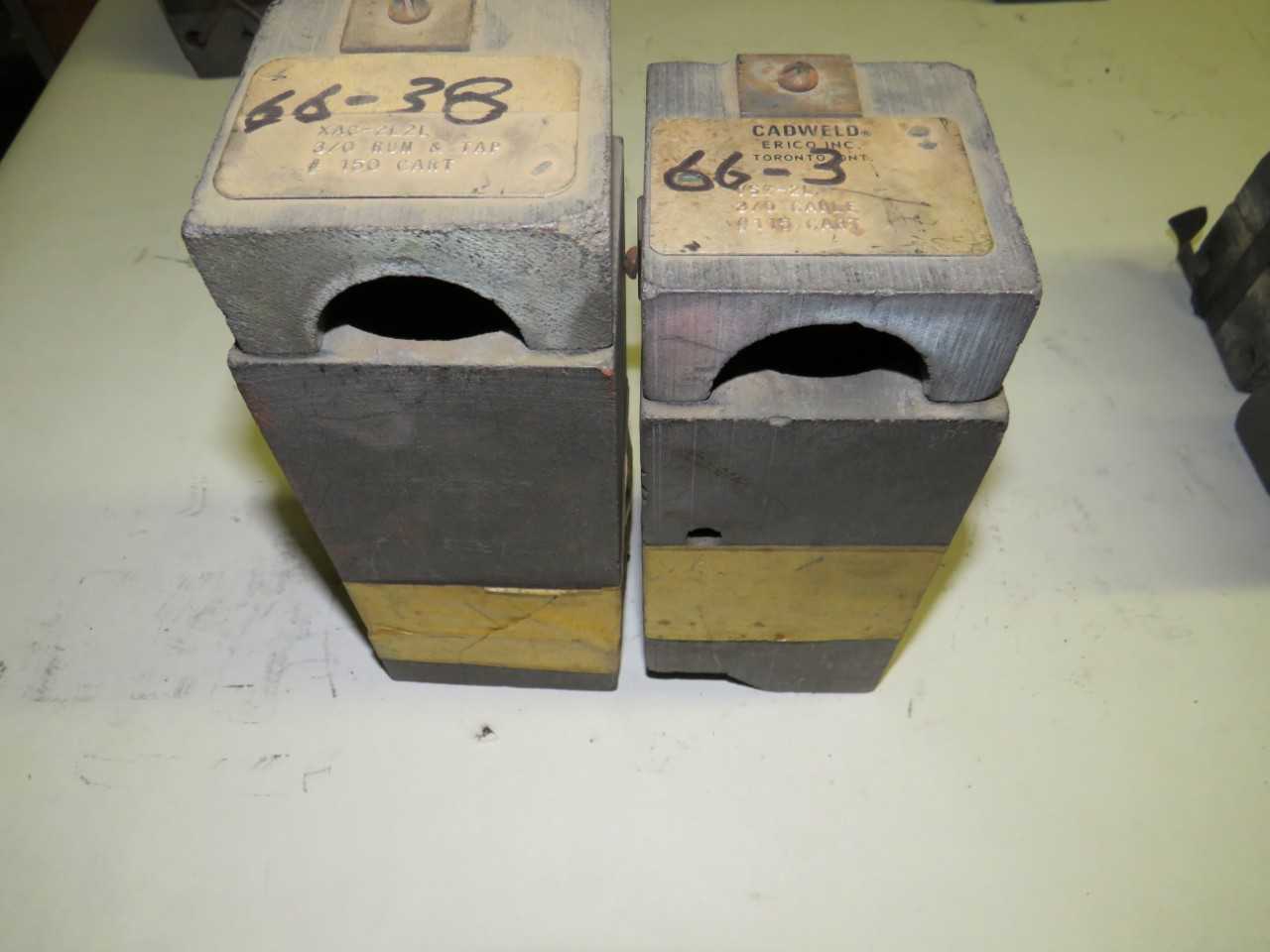 LOT OF 2CADWELD 3/O CABLE / RUN & TAP MOLD - HAND TOOLS