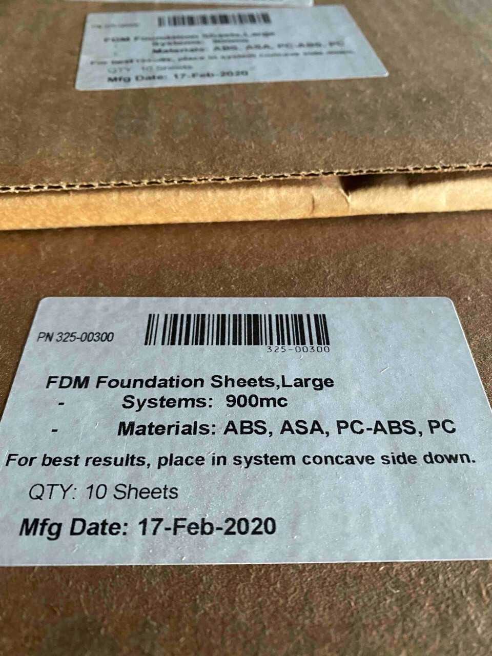 Fortus Large Basic Foundation Sheets (2536066) Charleston - PLASTICS PRODUCTION MACHINERY