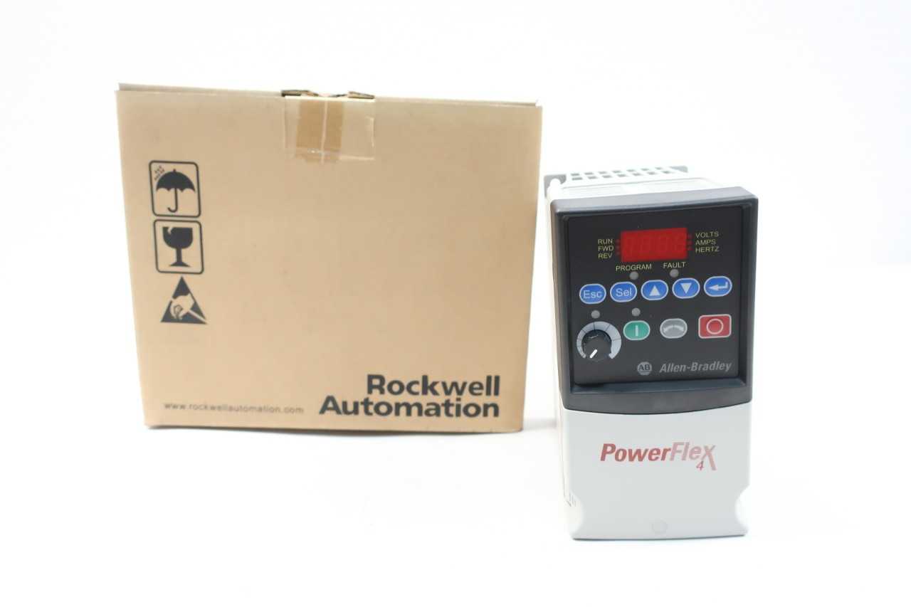 ALLEN BRADLEY 22AD1P4N104 POWERFLEX 4 VFD DRIVE 0240HZ 0460VAC 12HP - MOTOR DRIVES