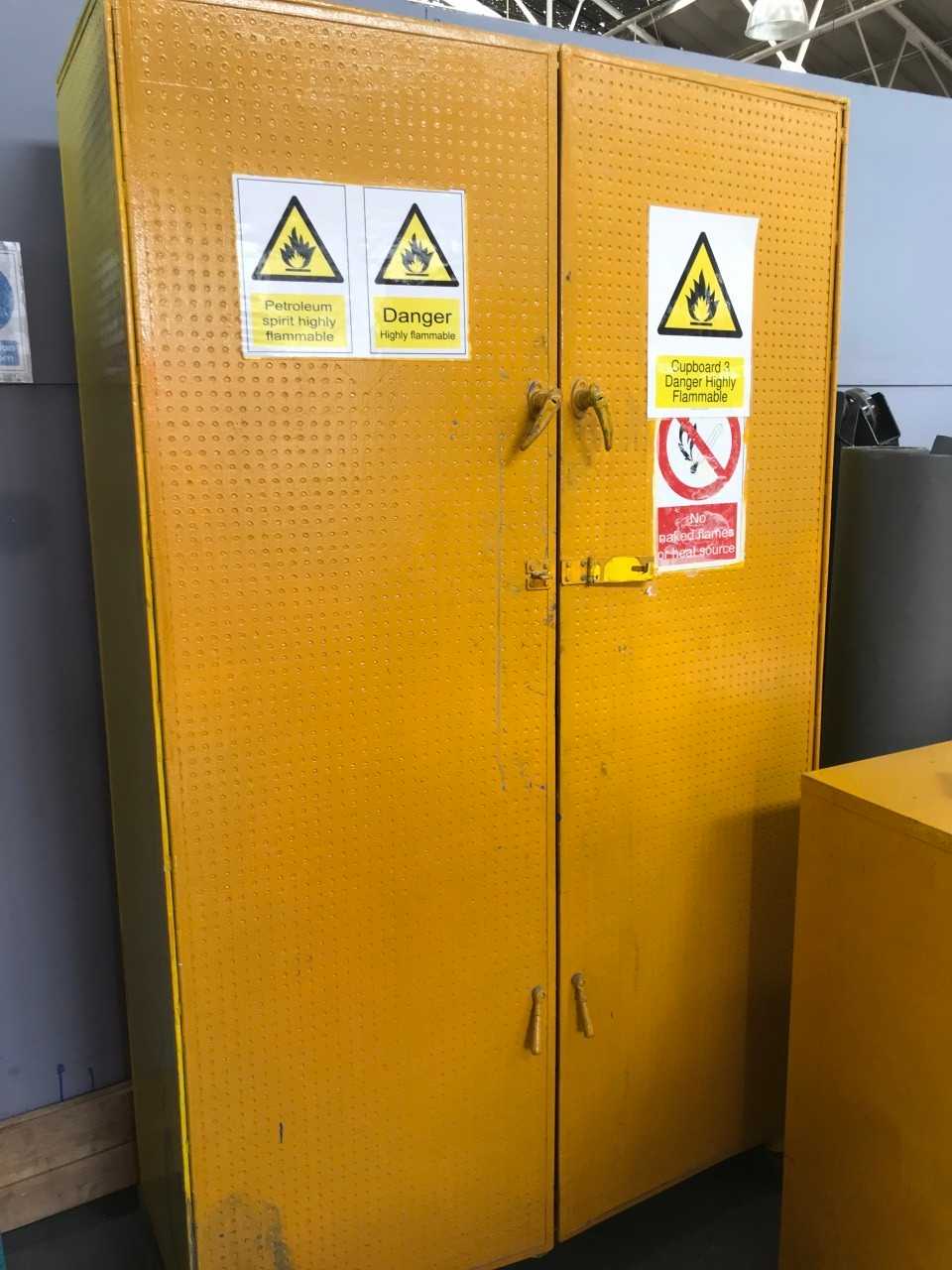 Yellow Chemical Storage Cupboard - SAFETY EQUIPMENT