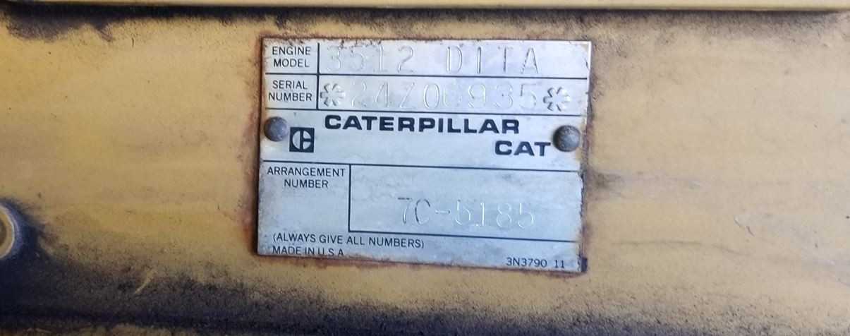 Caterpillar 3512 DITA Powerhouse Generator - STANDBY POWER GENERATOR